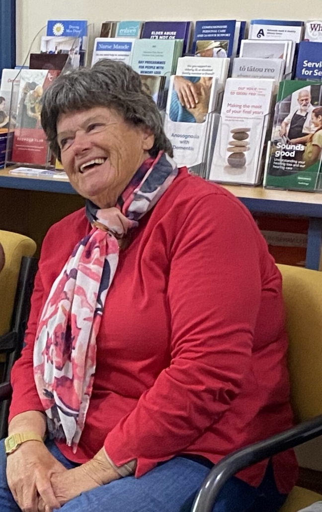 Linda relaxing in Wellington