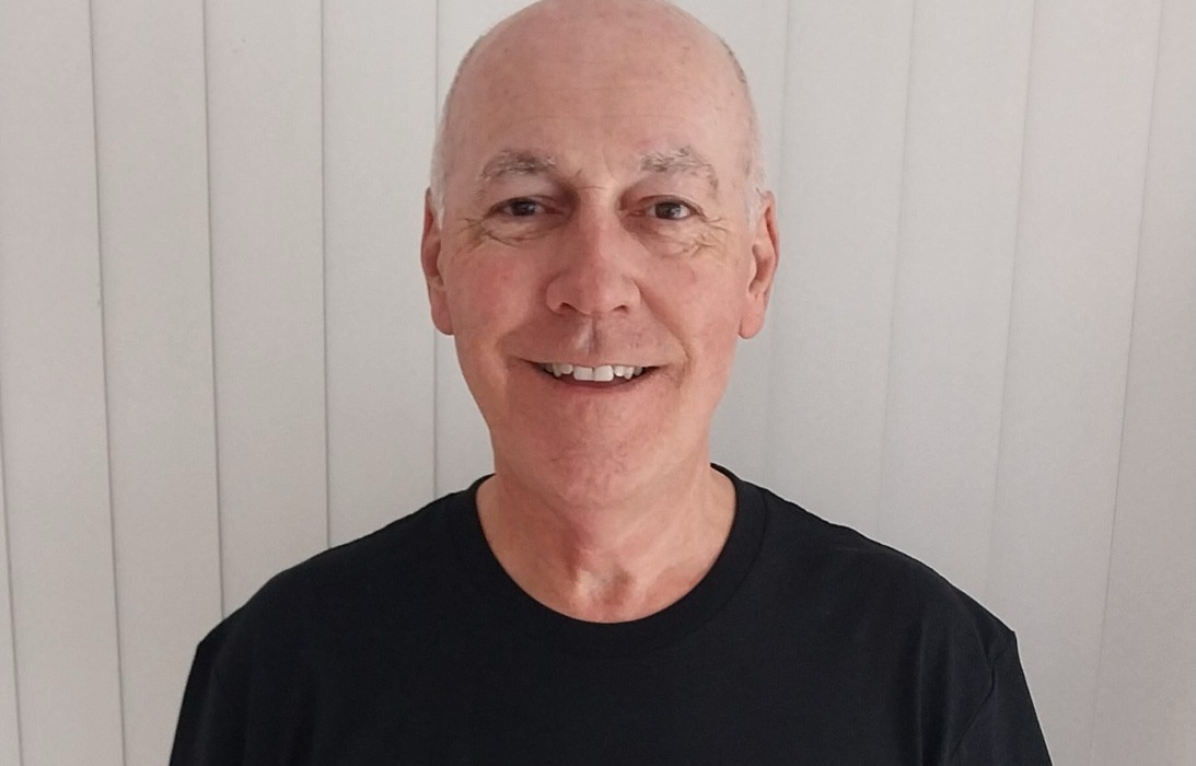 Mike Stevens smiling, a Dementia North Ōrewa Walking Group volunteer